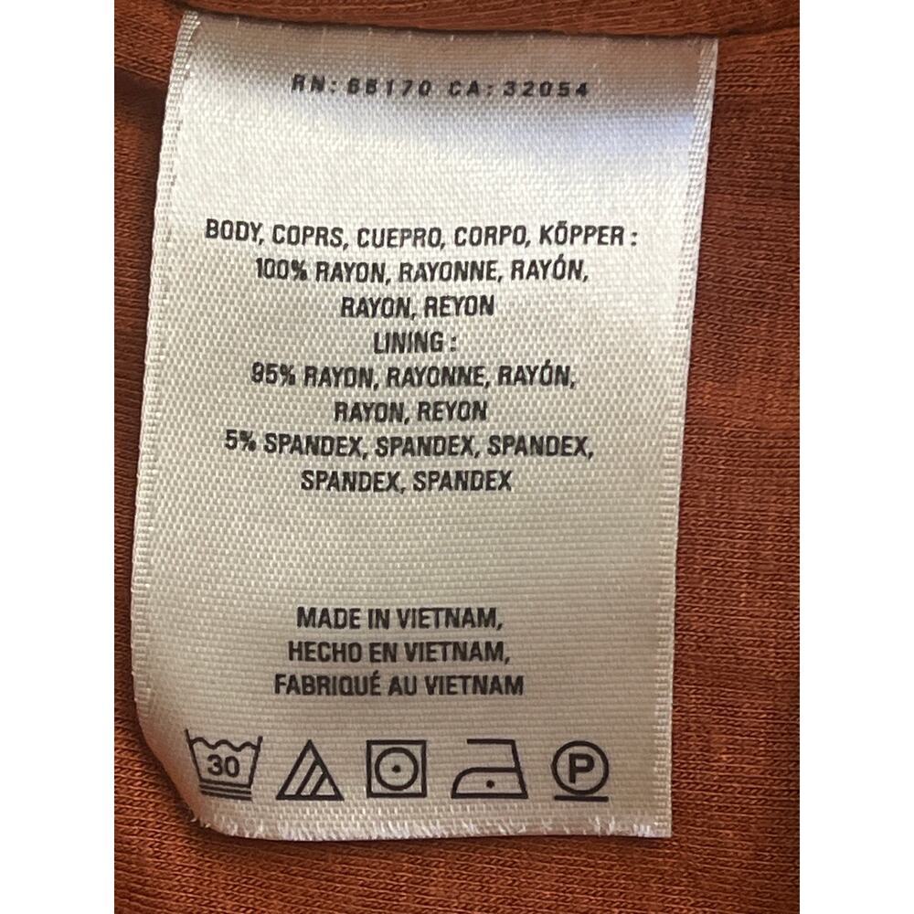 Maeve Anthropologie Enchantment Cooper Rust Orange Cowneck Jumpsuit, size XS - Picture 11 of 16